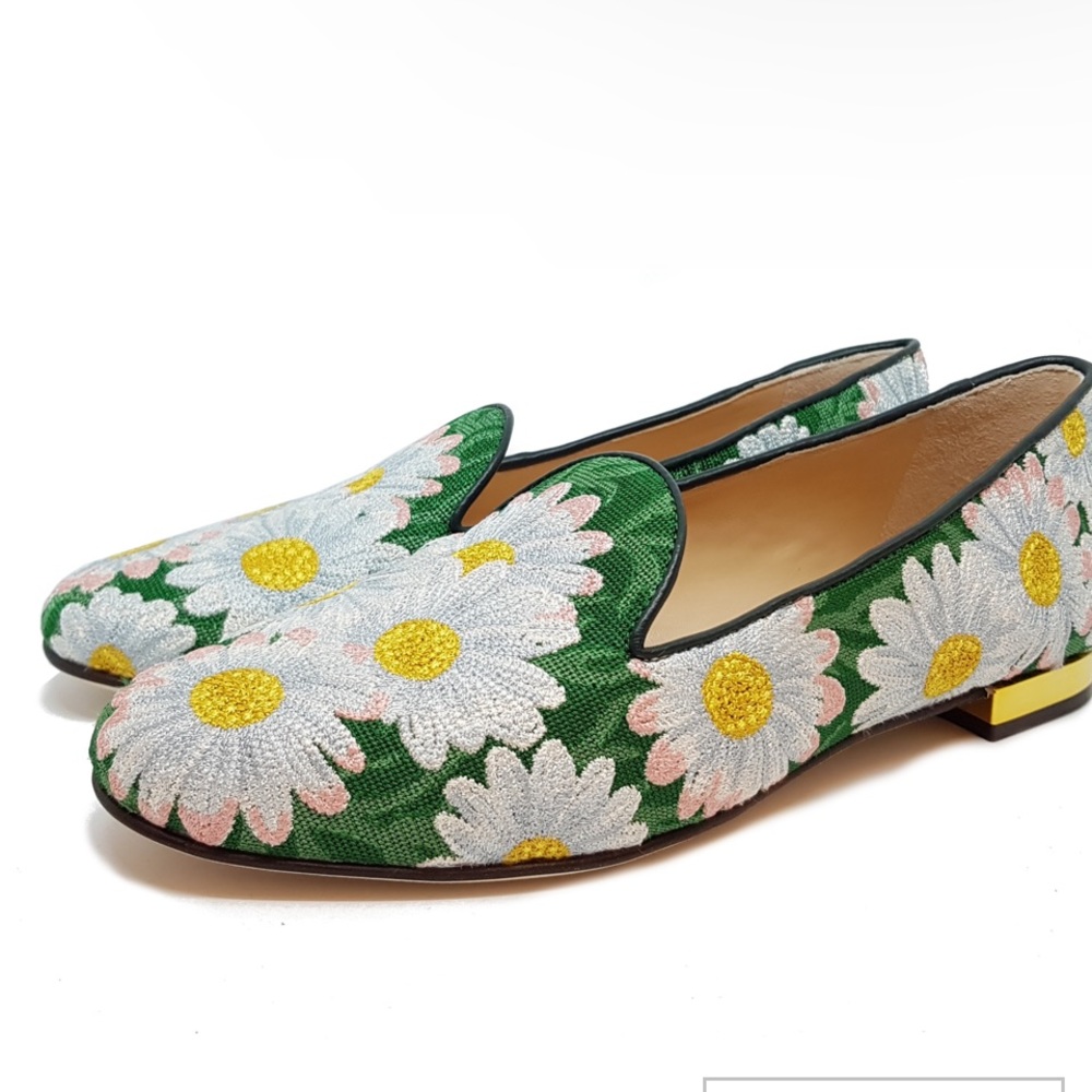Charlotte Olympia embroidered flats loafers - Picture 2 of 5